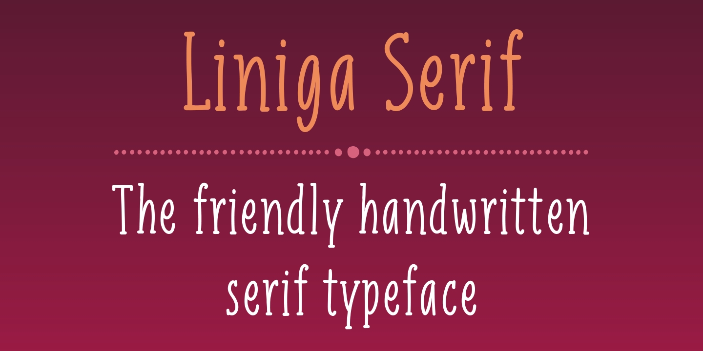 Ejemplo de fuente Liniga Serif